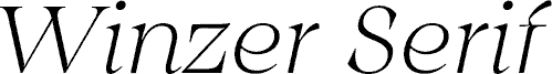 Winzer Serif PERSONAL USE Thin Italic