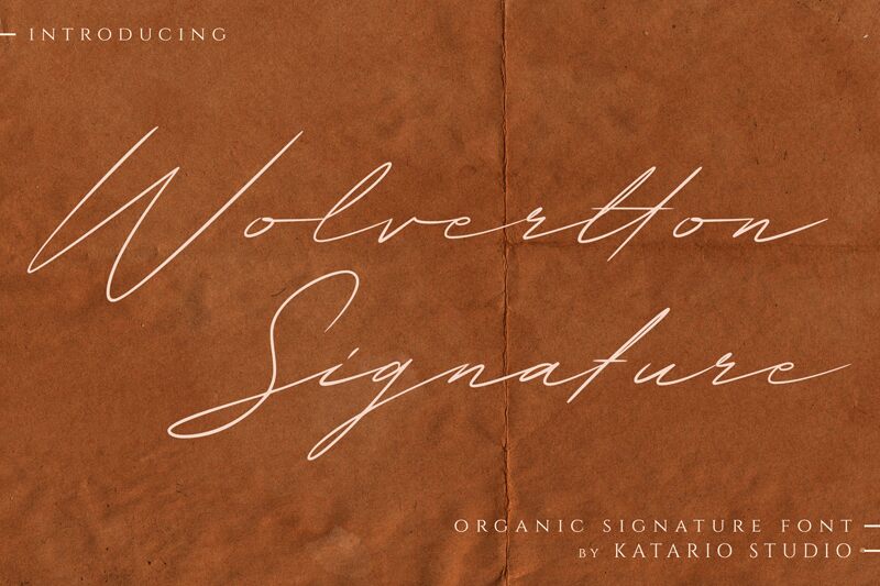 Wolvertton Signature Czcionka
