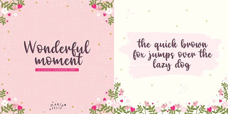 Wonderful moment Schriftart