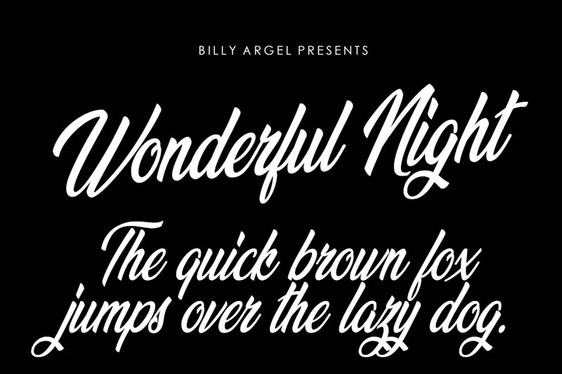 Wonderful Night Schriftart