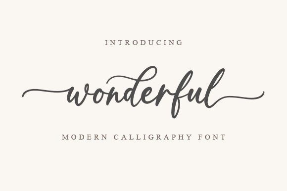 Wonderful font