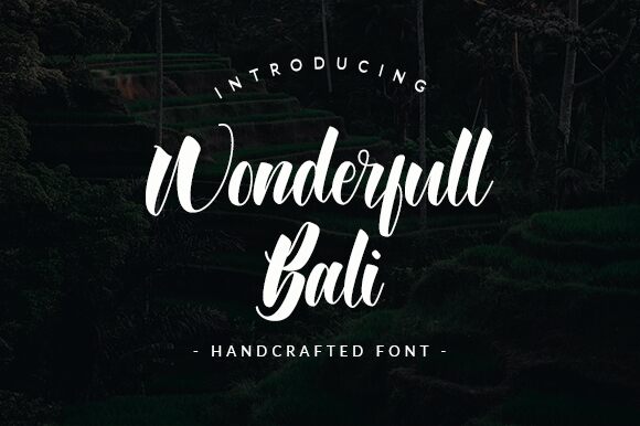 Wonderfull Bali Czcionka