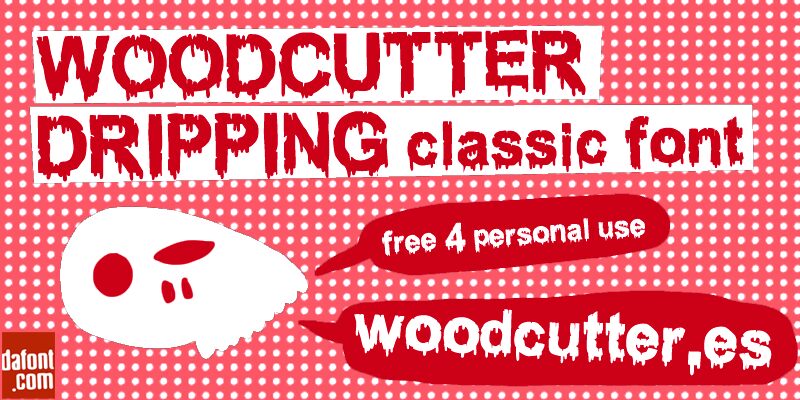WOODCUTTER DRIPPING Czcionka