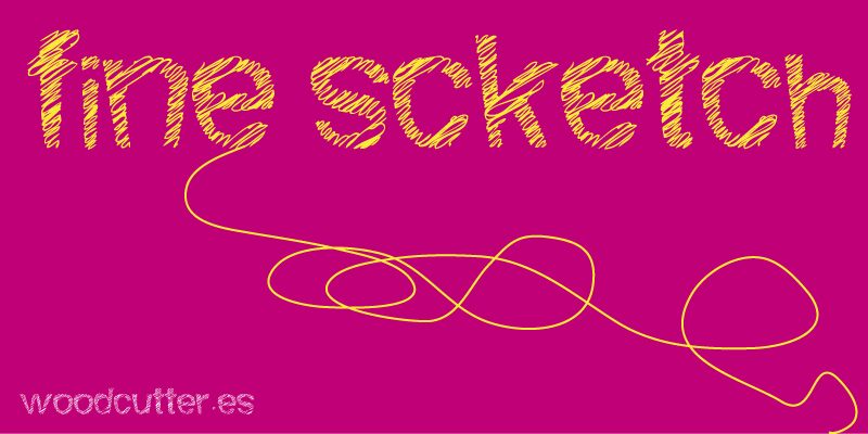 Woodcutter Fine Scketch Czcionka