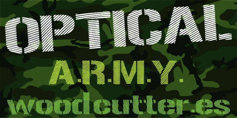 Woodcutter Optical Army Schriftart