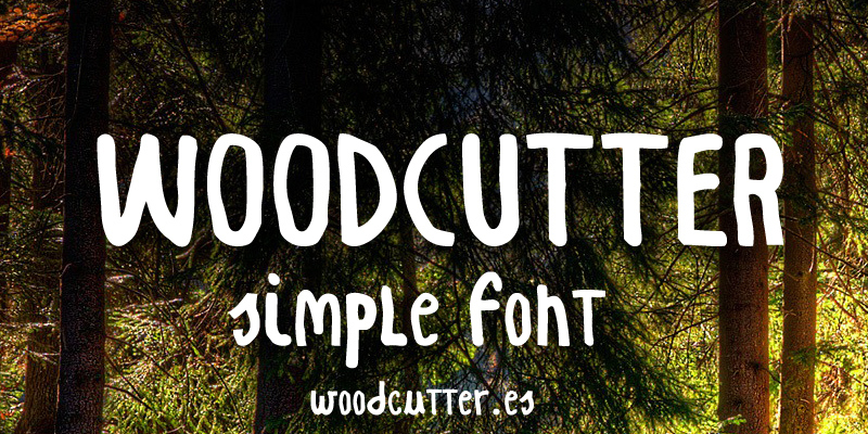 WOODCUTTER simple font Schriftart