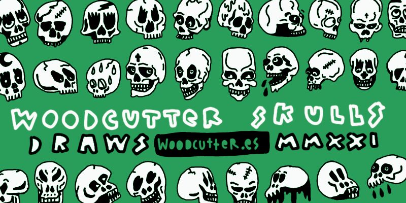 Woodcutter Skulls Czcionka