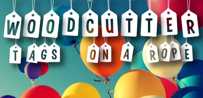 Woodcutter Tags on a Rope Carattere
