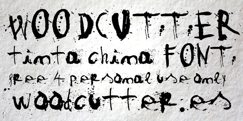 woodcutter TINTA CHINA Schriftart