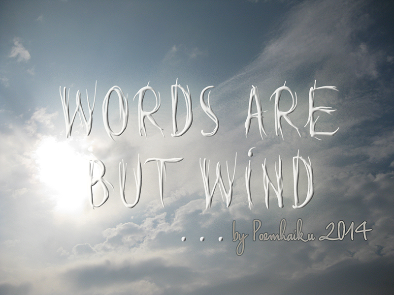 Words are but wind Carattere