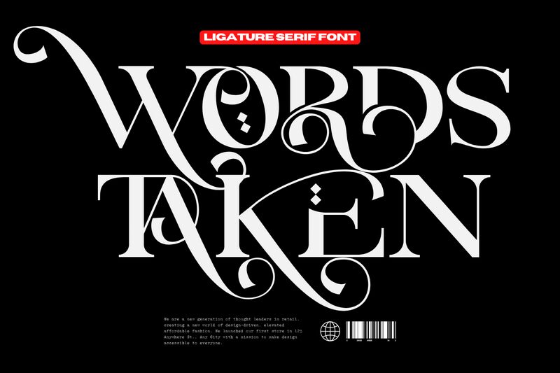 Words Taken Schriftart