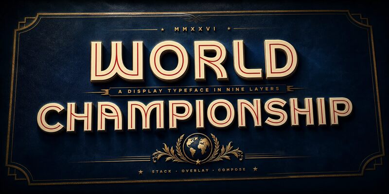 World Championship PERSONAL USE Inlined — Prezentace písma