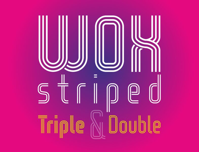 WOX-Striped Schriftart