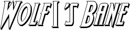 Wolf's Bane 3D Italic