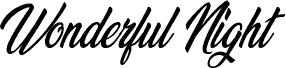 Wonderful Night Personal Use Regularフォントのプレビュー