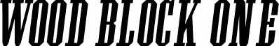 Wood Block One Italic