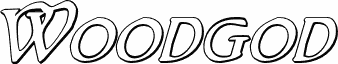 Podgląd czcionki Woodgod 3D Italic