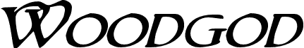 Podgląd czcionki Woodgod Expanded Italic