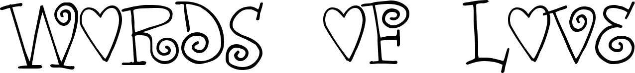 Words of love font