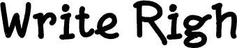 Write Righ Bold font