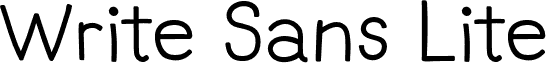 Write Sans Lite Regular