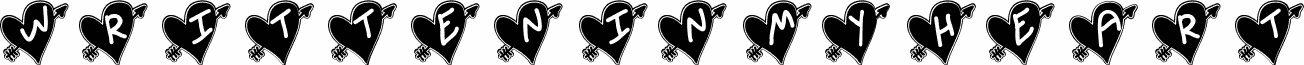 Written In My Heart College 字体预览