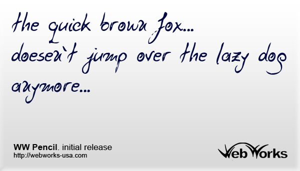 WW Pencil Schriftart