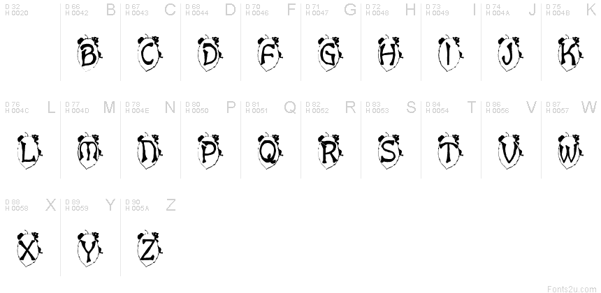 Basic Latin - charmap