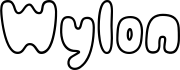 Preview of the Wylon Outline - Demo Outline font