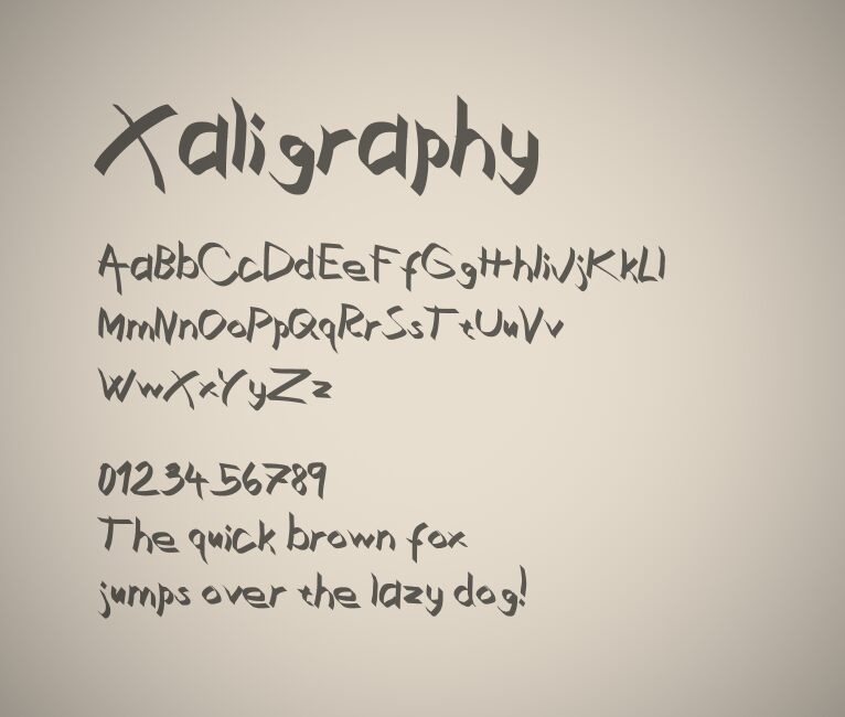 Xaligraphy Czcionka
