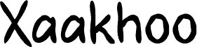 Xaakhoo 字体预览