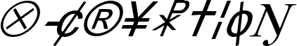 Предварительный просмотр шрифта X-Cryption Italic