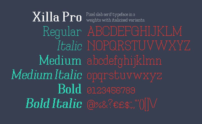 Xilla Pro Druh písma