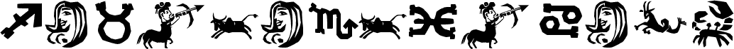Preview of the Xilo in Zodiac font