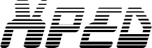 Предварительный просмотр шрифта Xped Gradient Italic