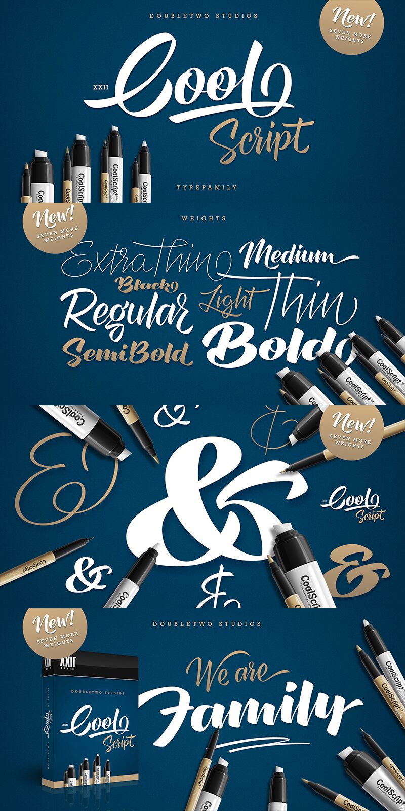 XXII CoolScript Carattere