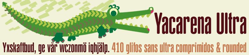 Yacarena Ultra FFP Czcionka