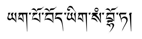 YagpoSambhotaUni — Prezentace písma