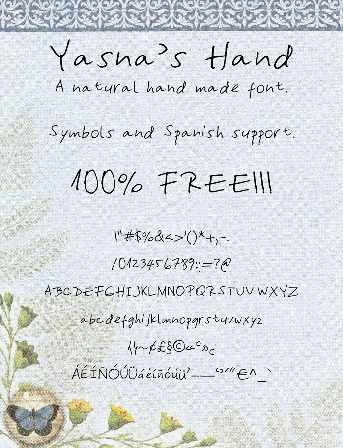 Yasna's Hand Font