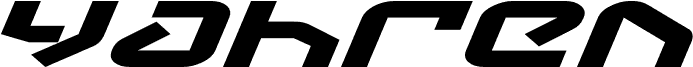 Náhled písma Yahren Expanded Italic