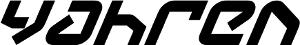 Náhled písma Yahren Italic