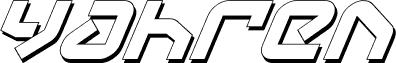 Náhled písma Yahren Shadow Italic