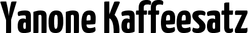 Yanone Kaffeesatz Bold