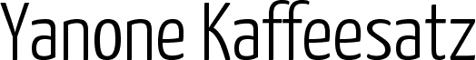 Yanone Kaffeesatz Light