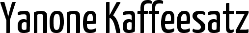 Yanone Kaffeesatz Regular