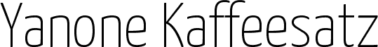 Yanone Kaffeesatz Thin