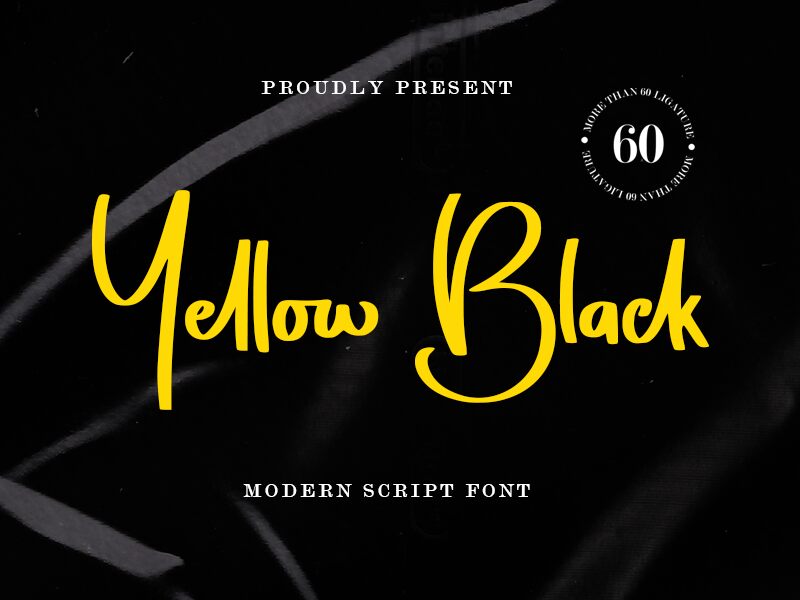Yellow Black Schriftart