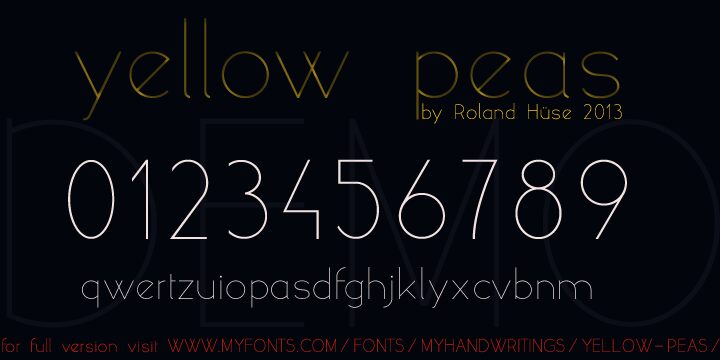 yellow peas Schriftart