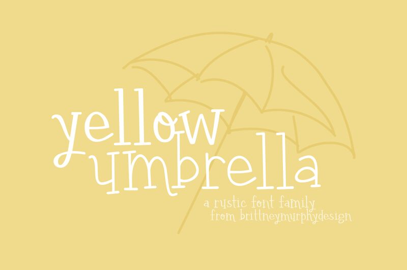 yellow umbrella Czcionka