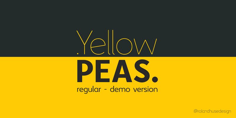 Yellow Peas Schriftart